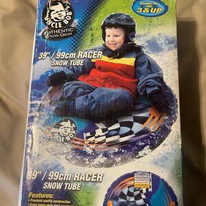 Racer Snow Tube for Kids - Blue and Orange